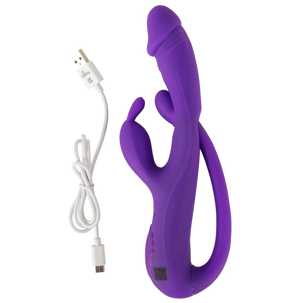 Vibrador Rabbit com Haste Flexível e Tripla Vibração