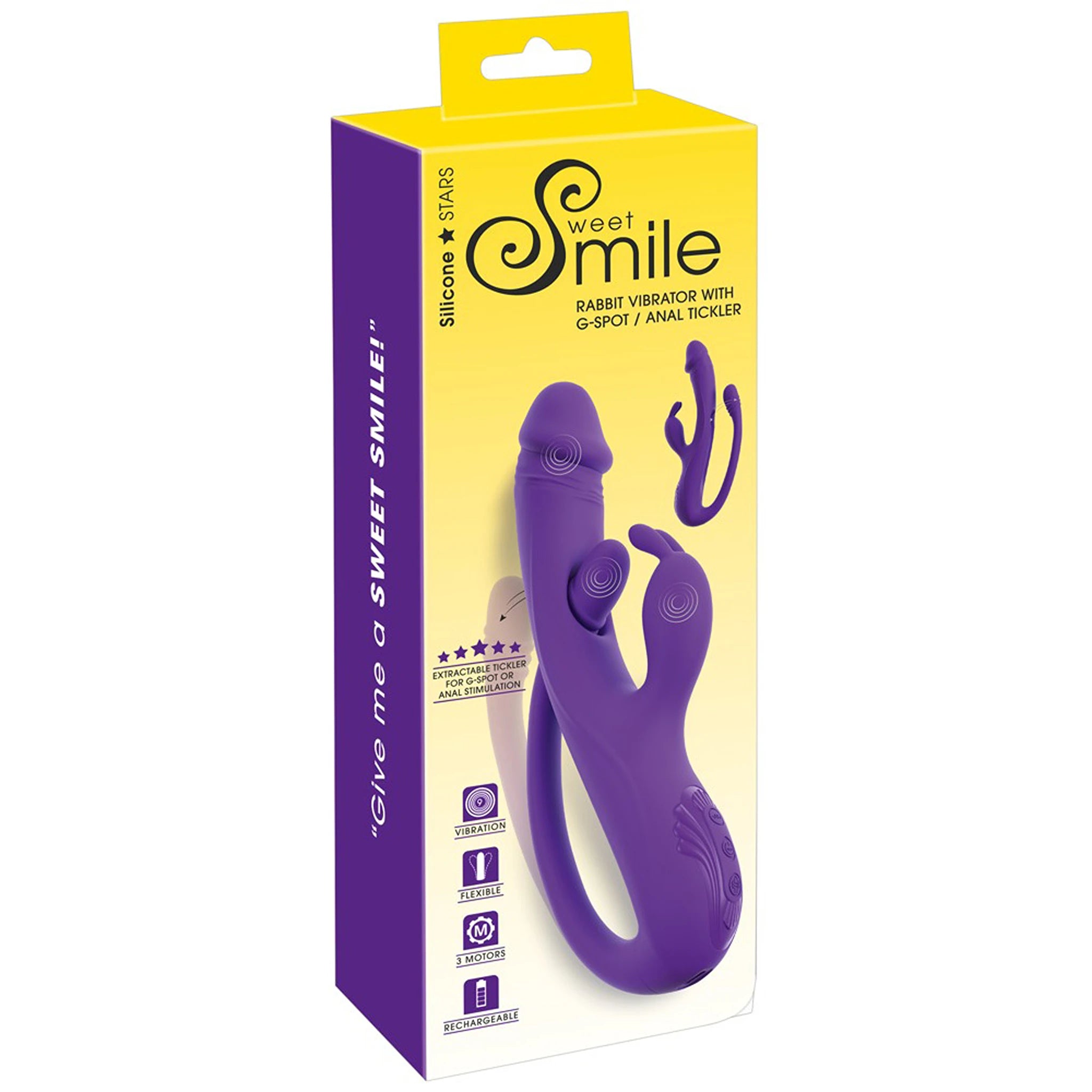 Vibrador Rabbit com Haste Flexível e Tripla Vibração