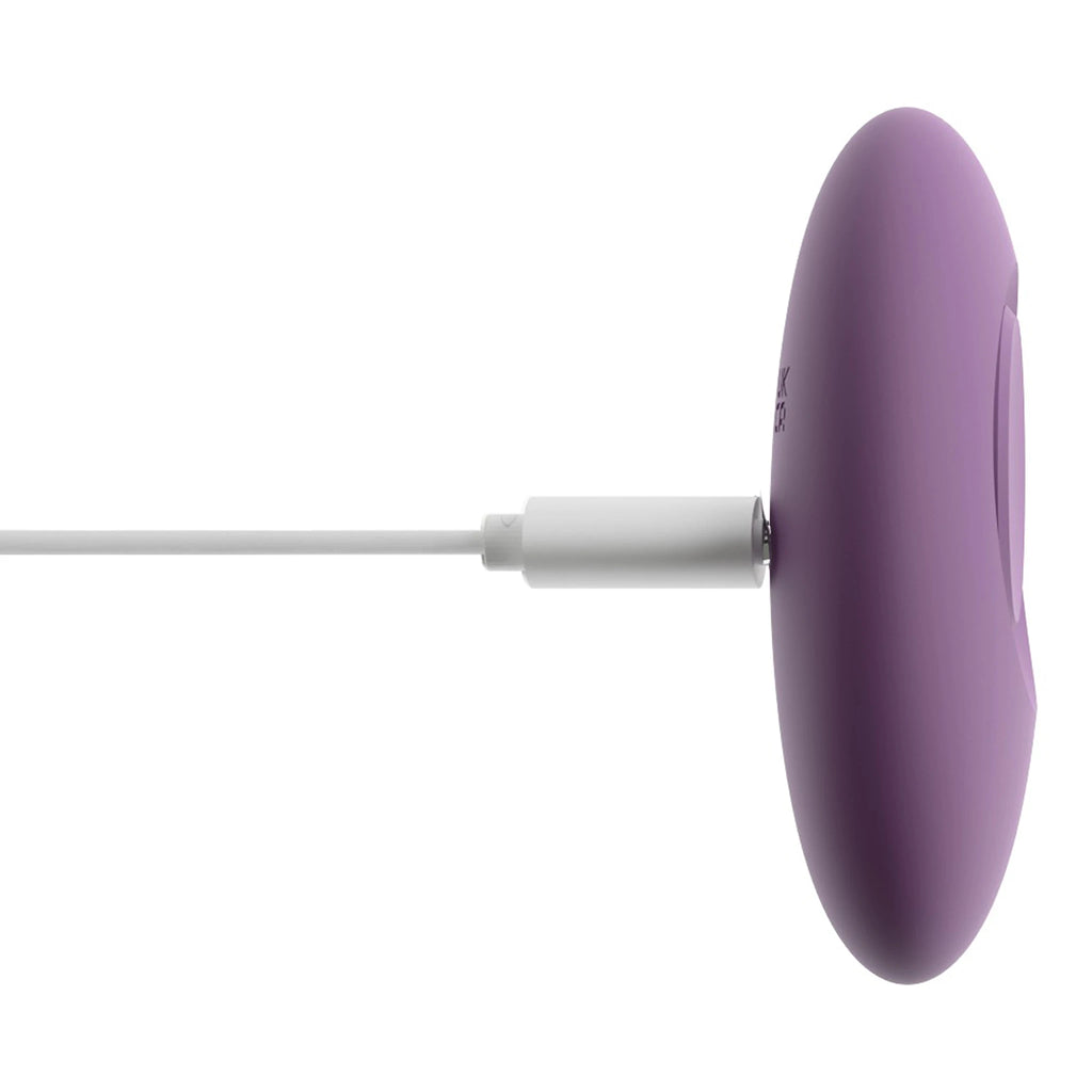 Vibrador Triplo de Silicone com Função Vaivém e Comando Roxo (12,2 cm)