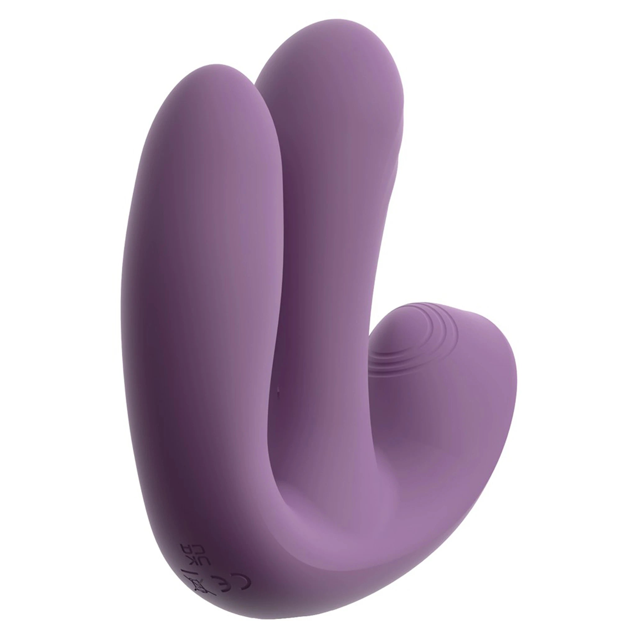 Vibrador Triplo de Silicone com Função Vaivém e Comando Roxo (12,2 cm)