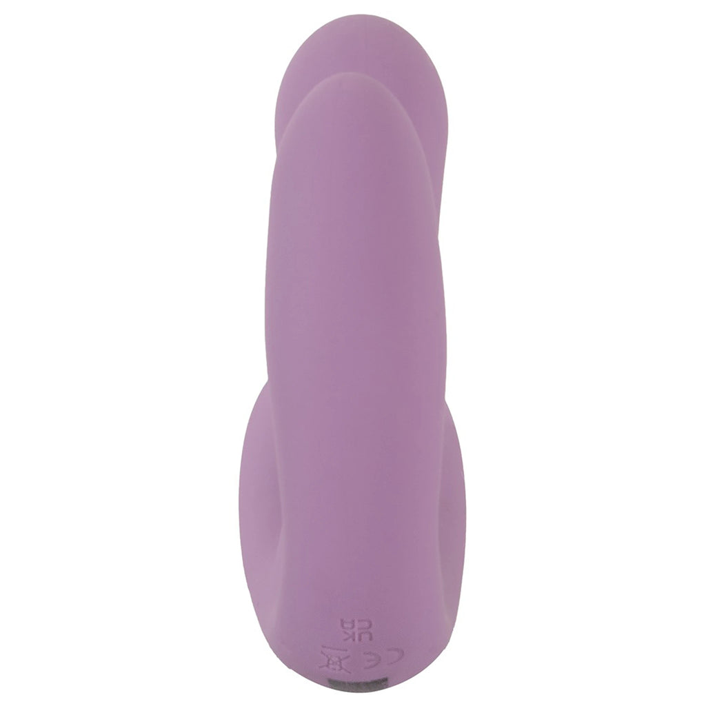 Vibrador Triplo de Silicone com Função Vaivém e Comando Roxo (12,2 cm)