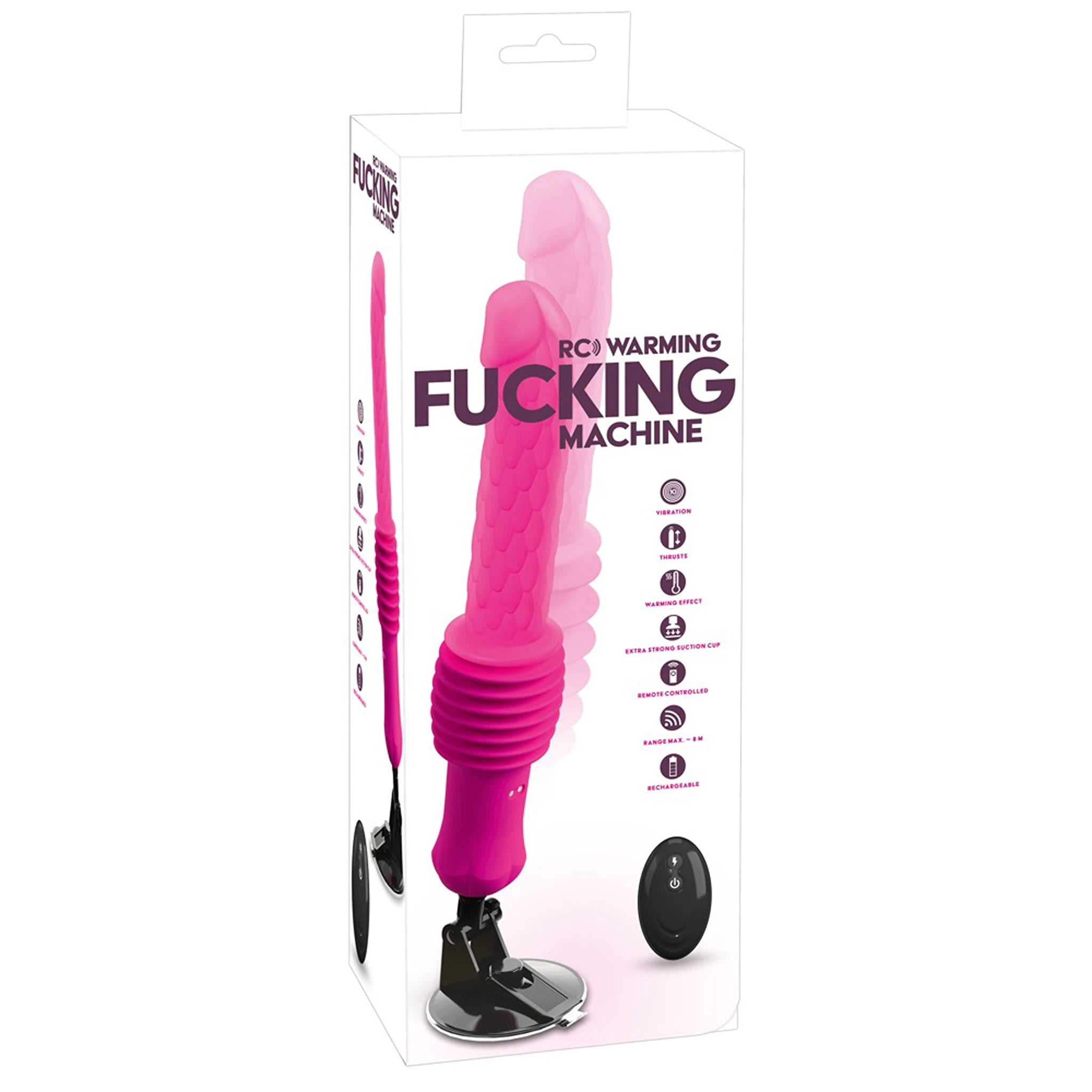 Vibrador de Vaivém de Silicone com Aquecimento, Ventosa e Comando