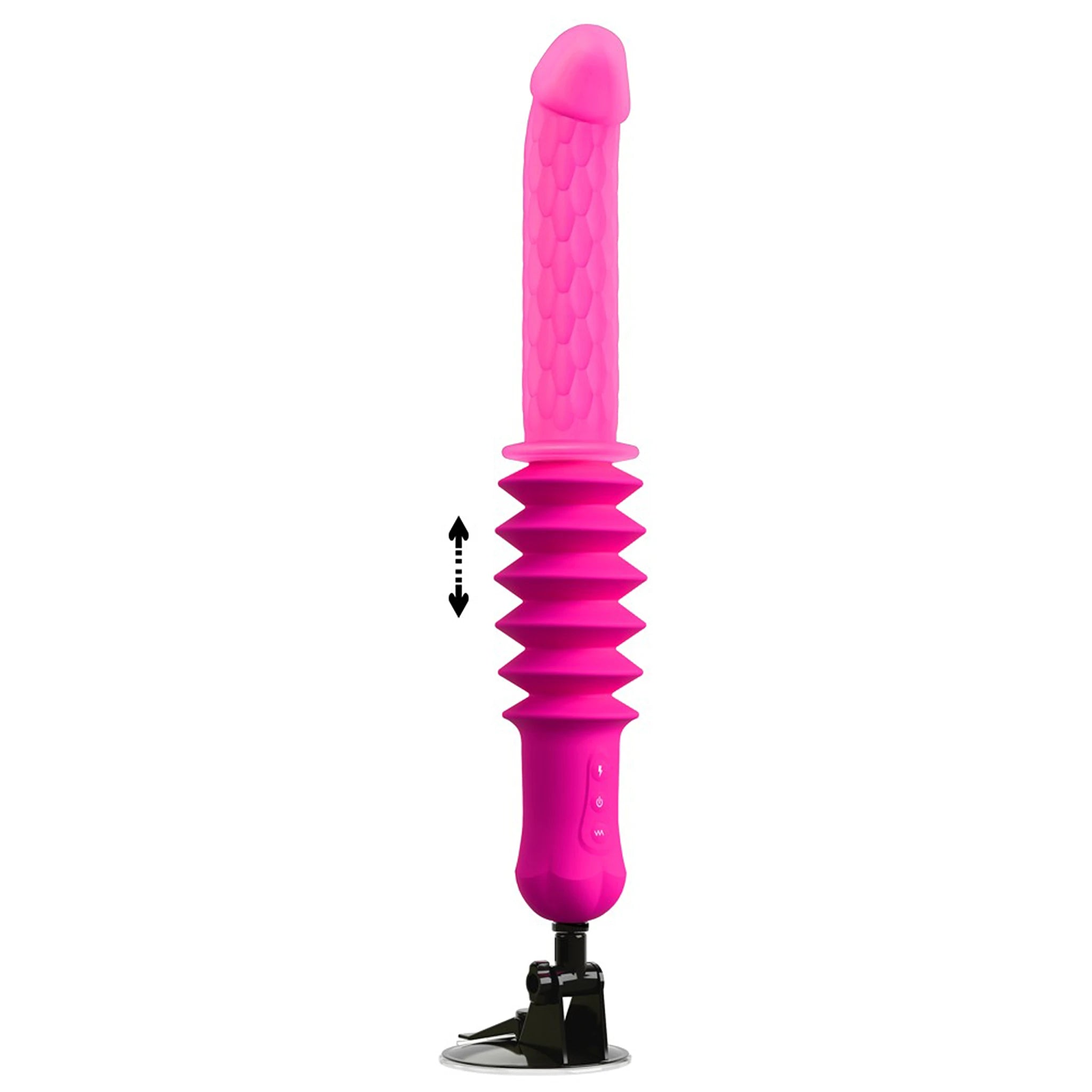 Vibrador de Vaivém de Silicone com Aquecimento, Ventosa e Comando