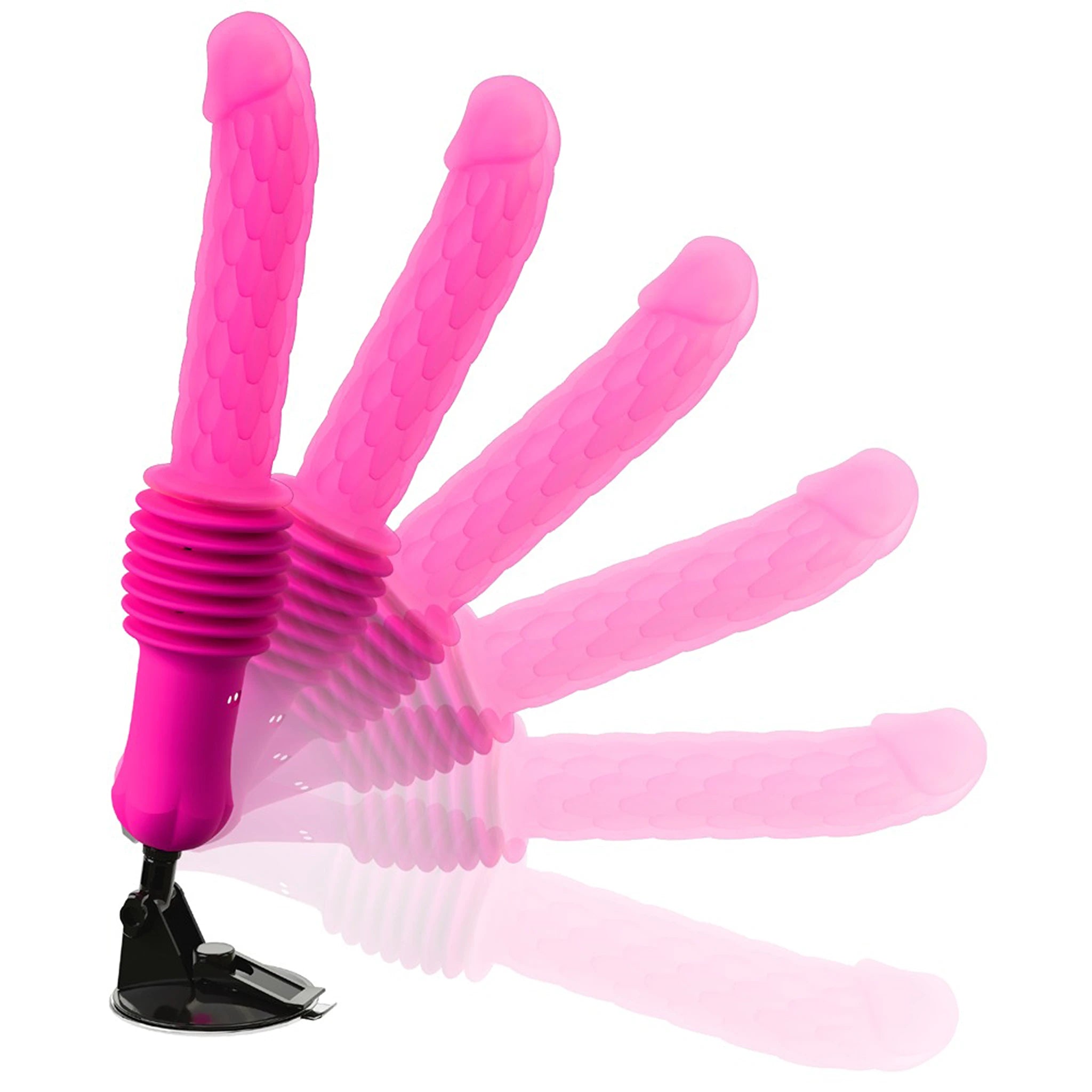 Vibrador de Vaivém de Silicone com Aquecimento, Ventosa e Comando