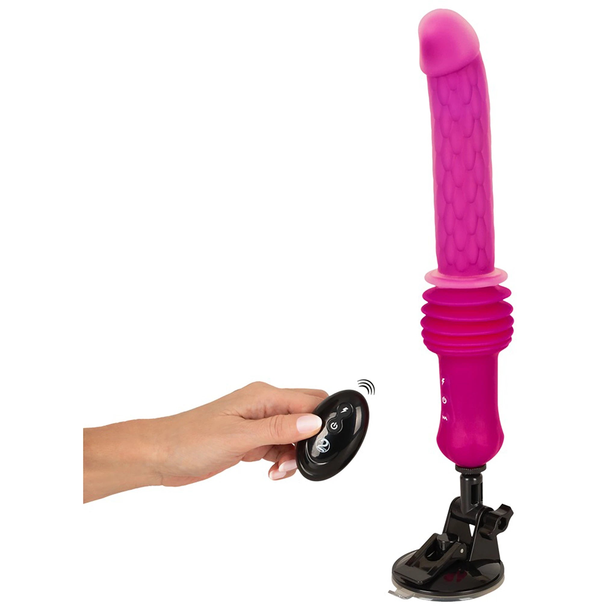 Vibrador de Vaivém de Silicone com Aquecimento, Ventosa e Comando