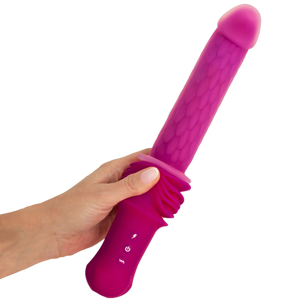 Vibrador de Vaivém de Silicone com Aquecimento, Ventosa e Comando