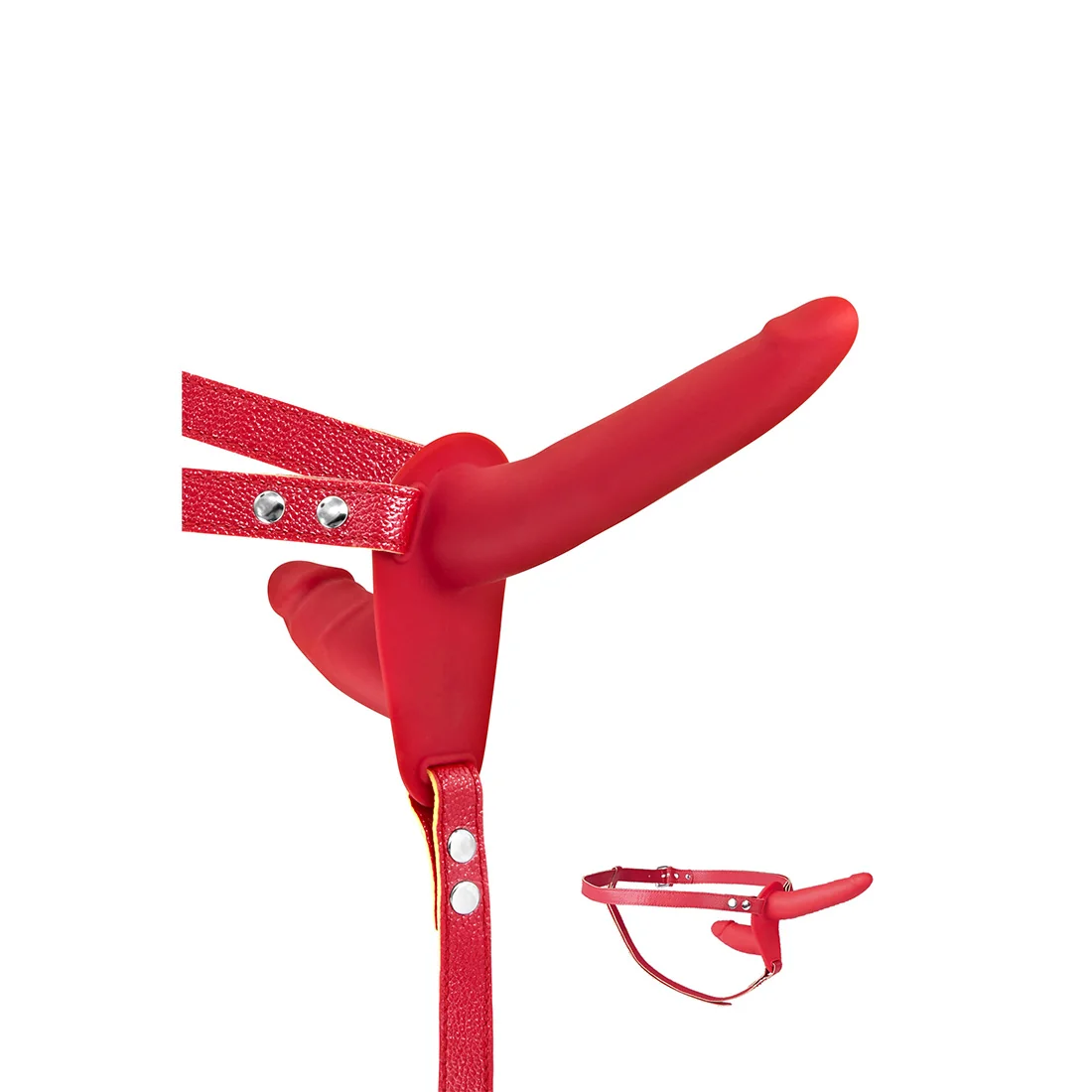 Arnês Strap-On Duplo Vermelho - Image 1