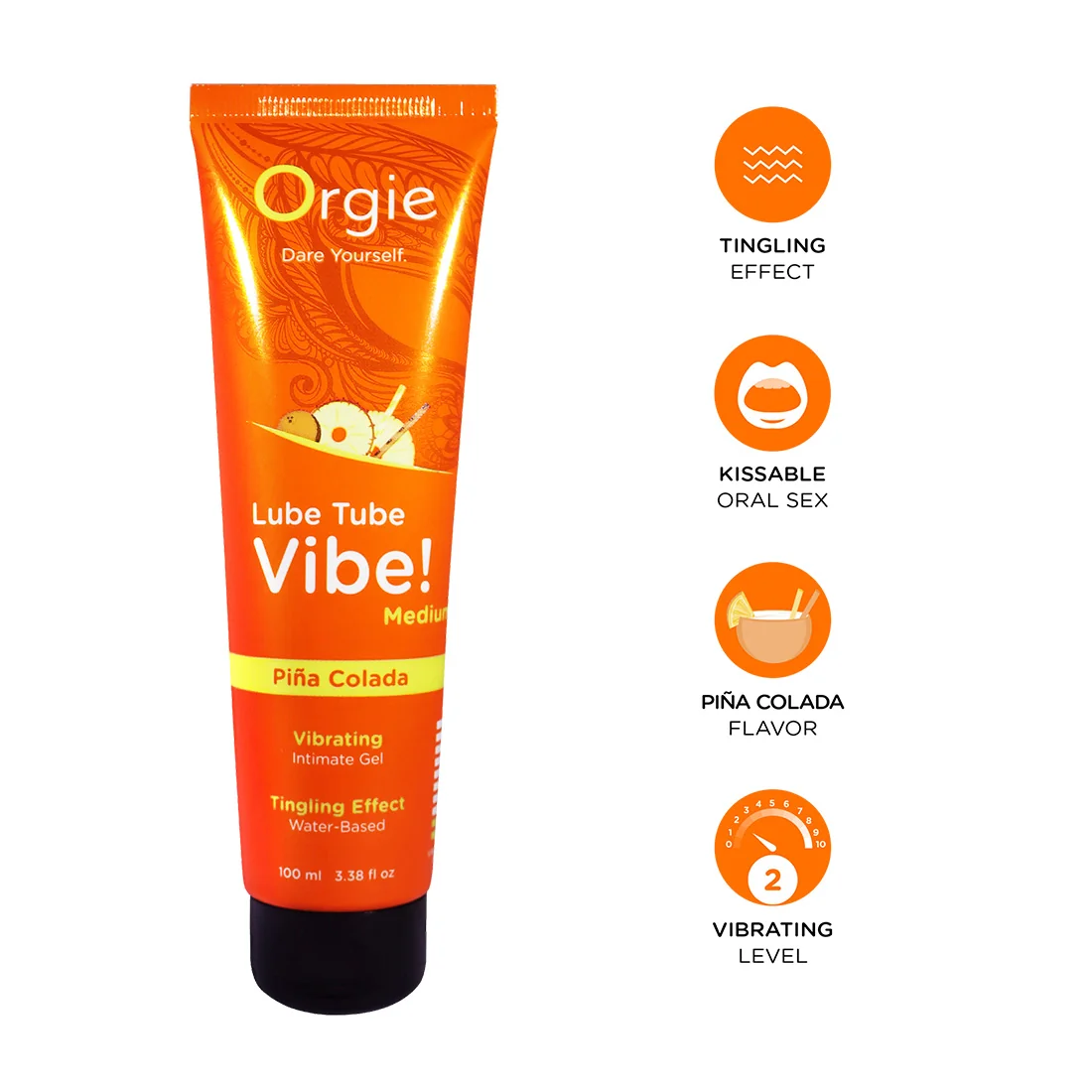 17533A Lube Tube Vibe! - Medium - Piña Colada - 100ml - Image 1