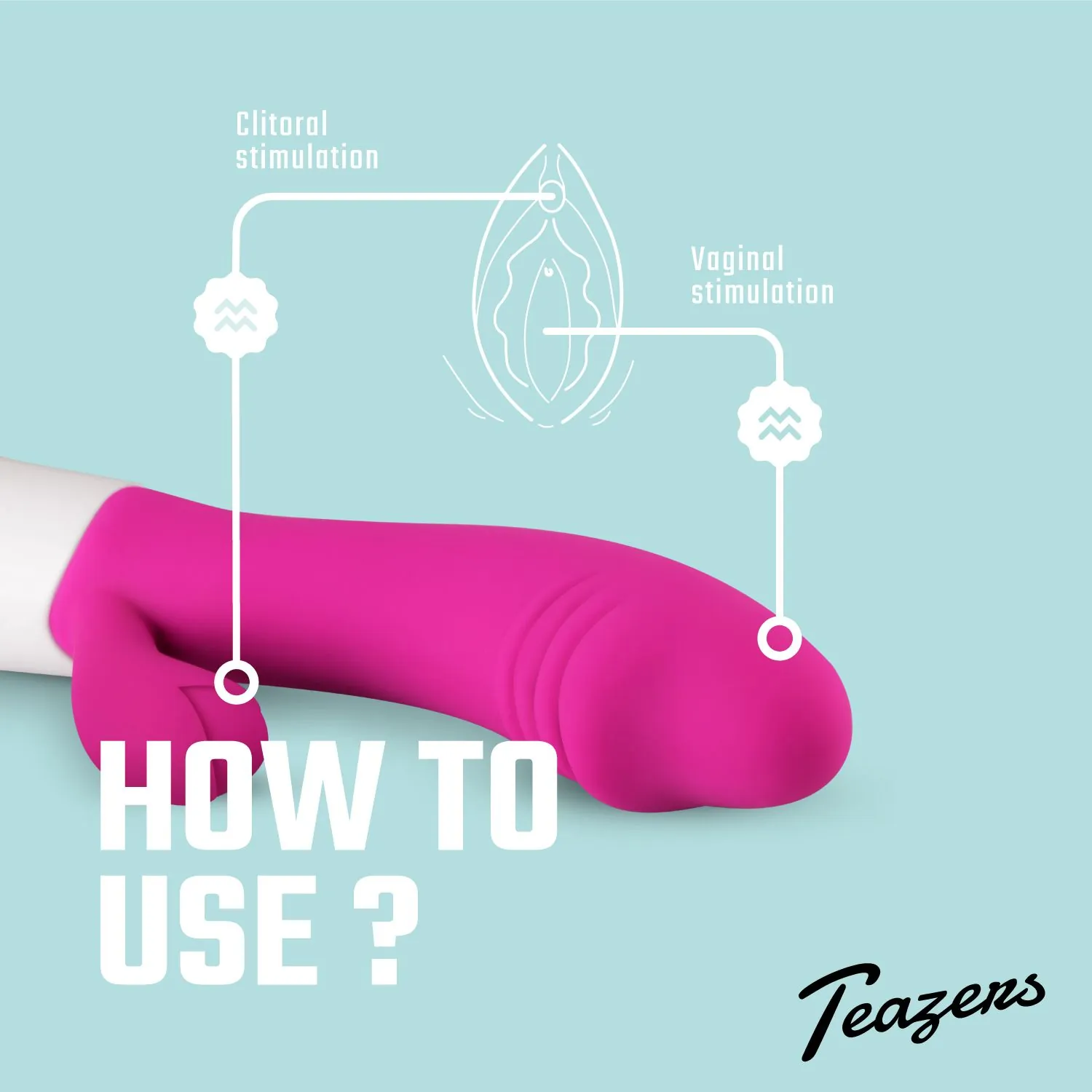 Vibrador Rabbit Realista Teazers (Rosa) - Image 3